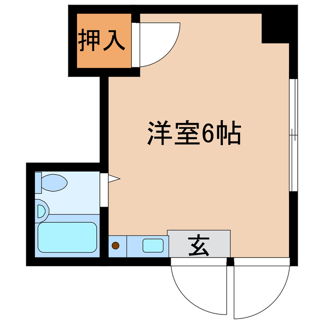 岩国市元町のアパートの間取り