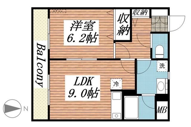 和歌山市小雑賀のマンションの間取り