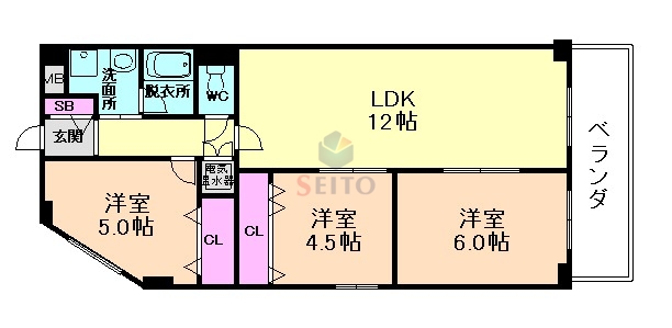 サンライフ服部の間取り