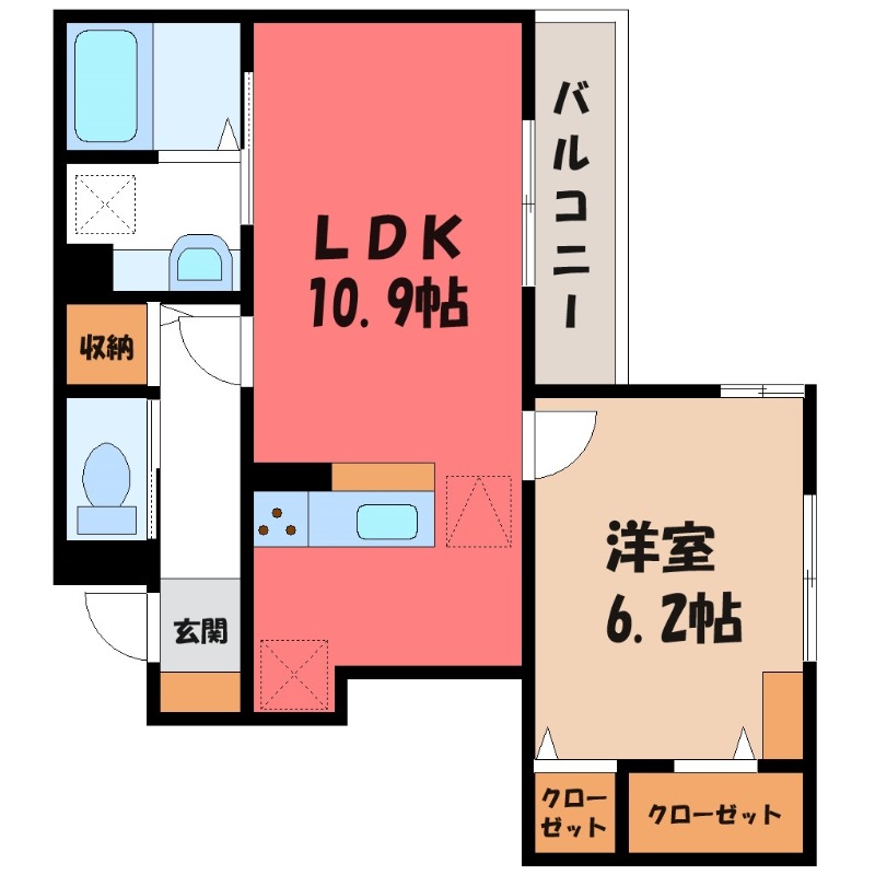 アリビオ前橋の間取り