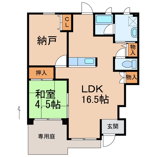 【カルムガーデン岩出の間取り】