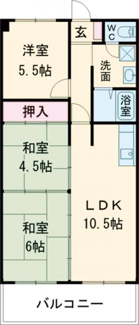 新潟市江南区亀田本町のマンションの間取り