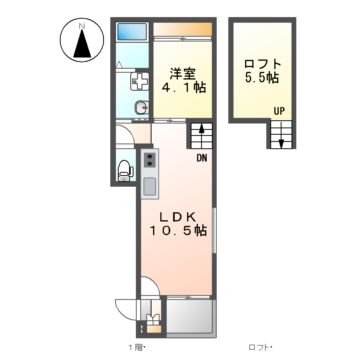 名古屋市港区南十番町のアパートの間取り