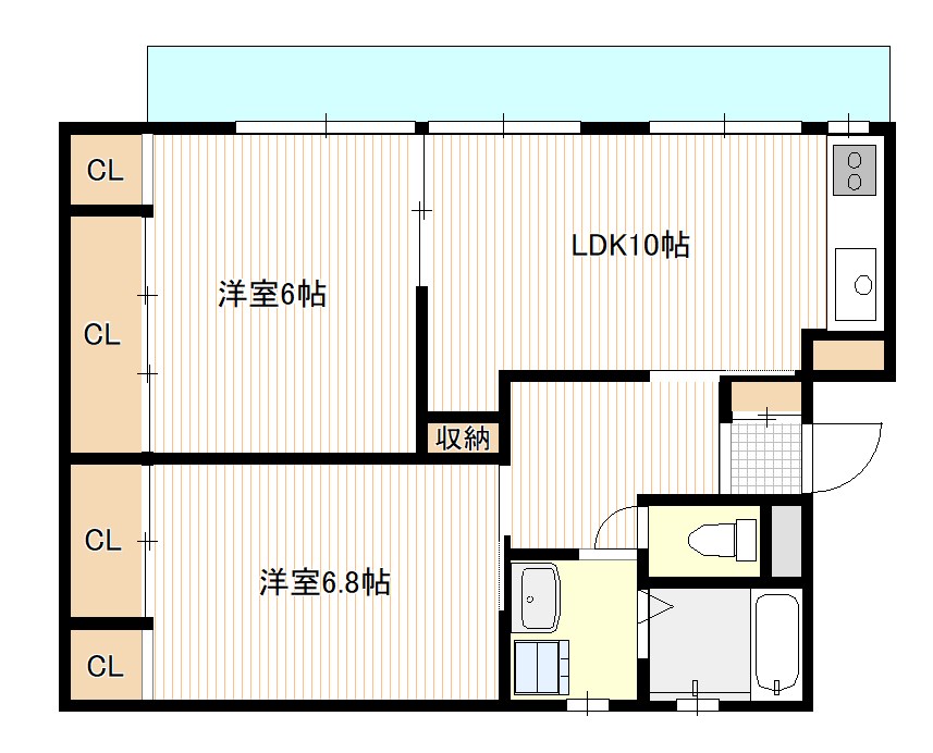 マンション尾那岡1号棟の間取り