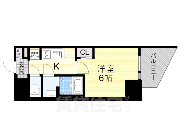 大阪市福島区玉川のマンションの間取り