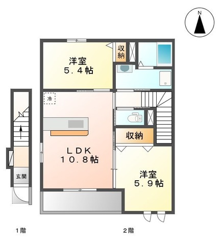 落ち着いた住環境が魅力の間取り