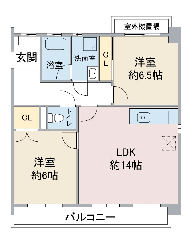 サニーハイツ庄中の間取り