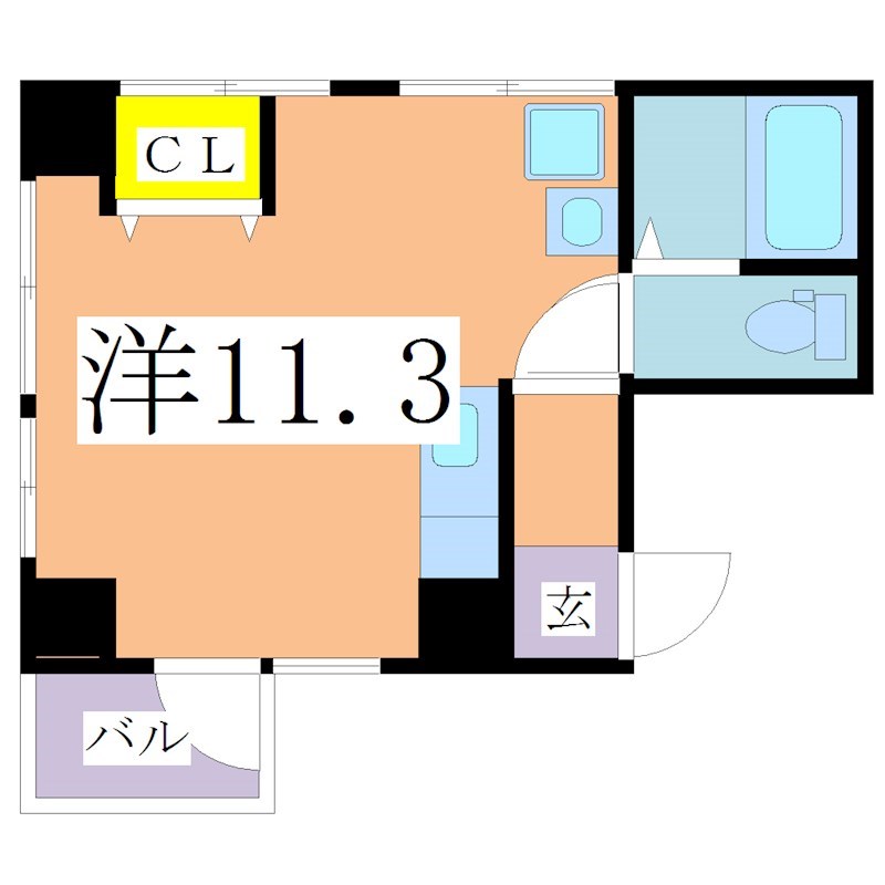 鹿児島市南林寺町のマンションの間取り