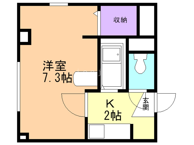 【札幌市白石区平和通のマンションの間取り】