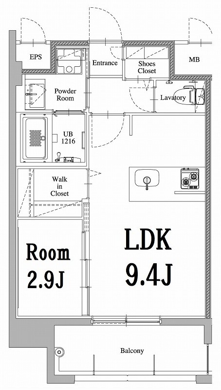 エンクレスト天神LARKの間取り