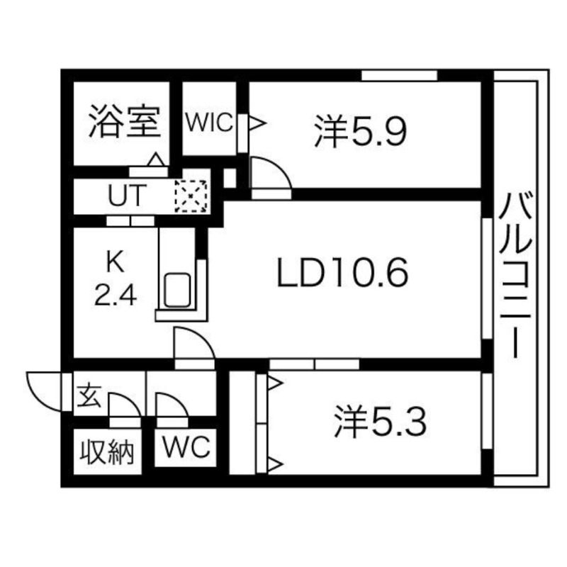 GLASS山鼻EASTの間取り