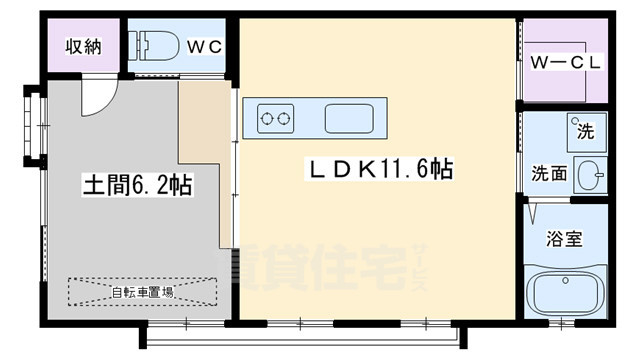 【京都市東山区上堀詰町のマンションの間取り】