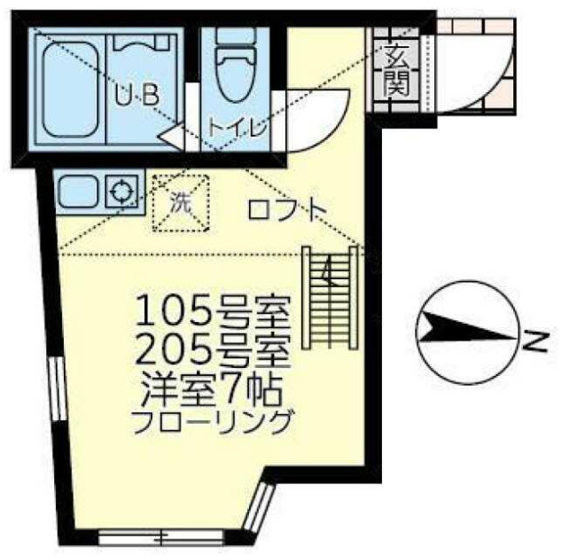 横浜市磯子区坂下町のアパートの間取り