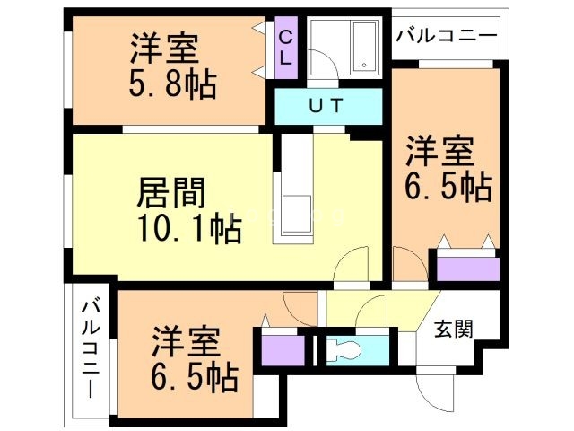 メニーズコート北園プレミアの間取り