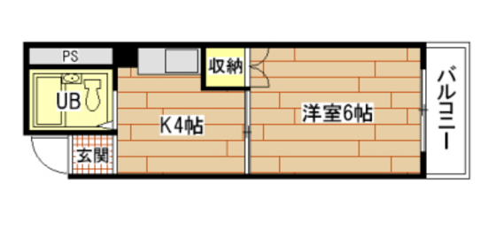 広島市南区東雲本町のマンションの間取り