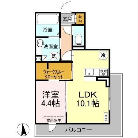 松山市朝生田町のアパートの間取り