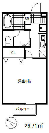 セジュール赤坂の間取り