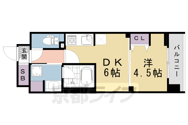 ベラジオ雅び東寺ＷＥＳＴの間取り