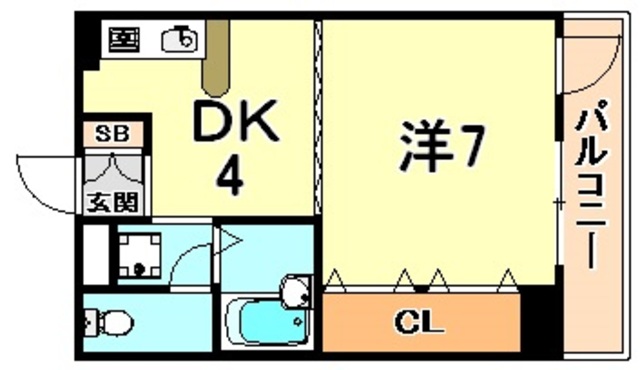 神戸市東灘区魚崎西町のマンションの間取り