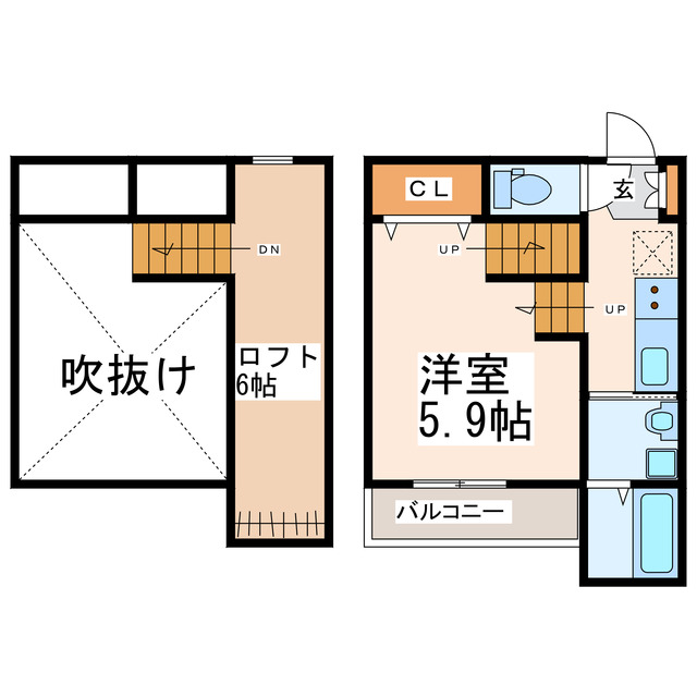 熊本市中央区国府のアパートの間取り