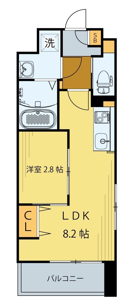 シェルグランデ原町本通の間取り