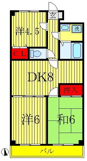 松戸市常盤平のマンションの間取り