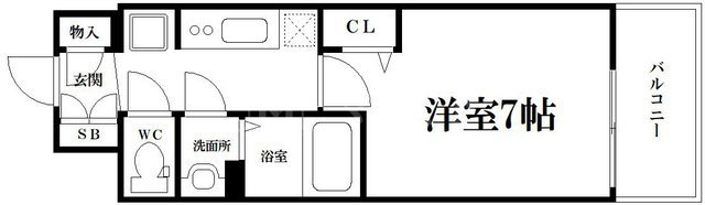 【大阪市西区九条のマンションの間取り】