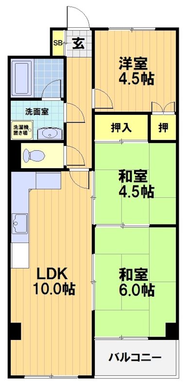 西京極大門ハイツの間取り