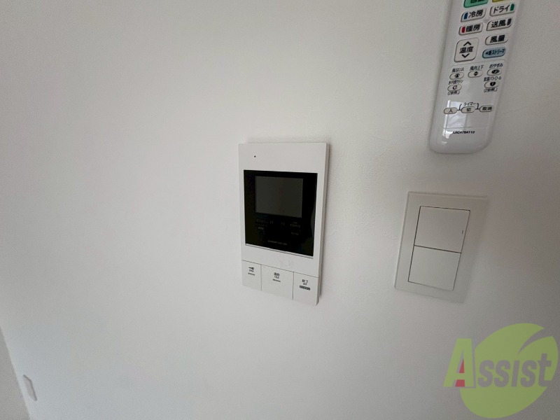 セキュリティ　モニタ付インターホンでセキュリティ面も安心です。