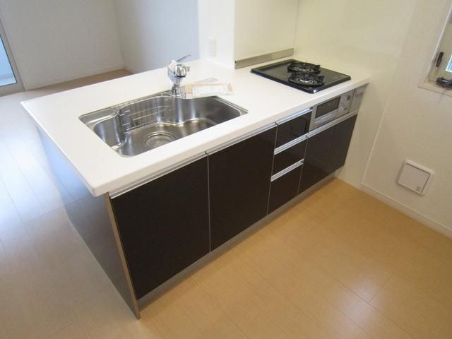 キッチン　２口グリル付きキッチン