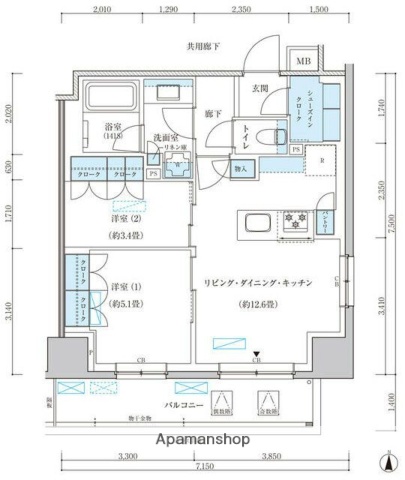 パークアクシス池袋イーストの間取り写真
