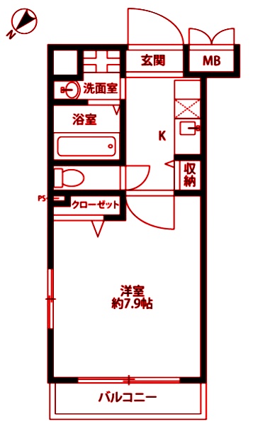 アンプルールフェール Wadaの間取り写真