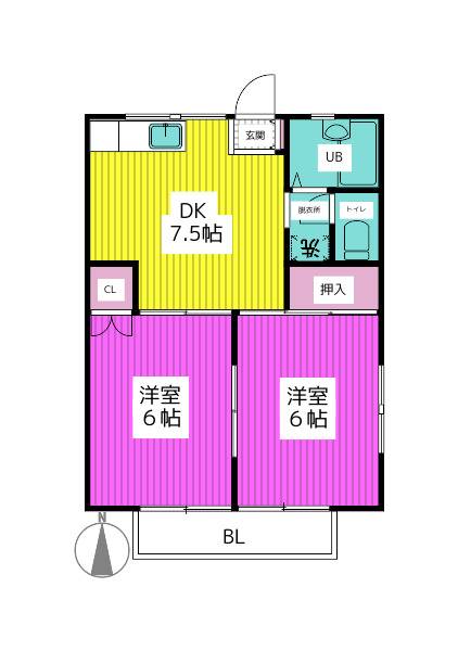 サンハイツ三島の間取り写真