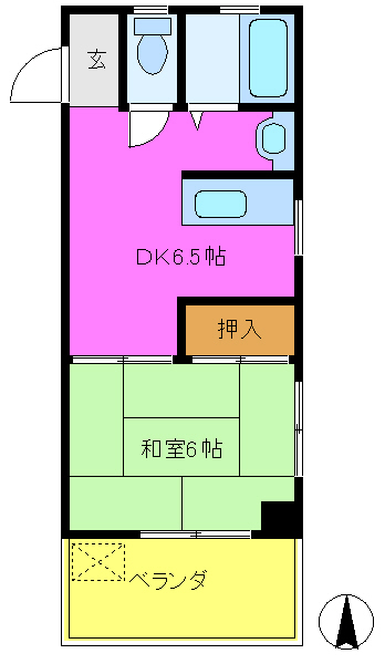 【墨田区業平のマンションの間取り】