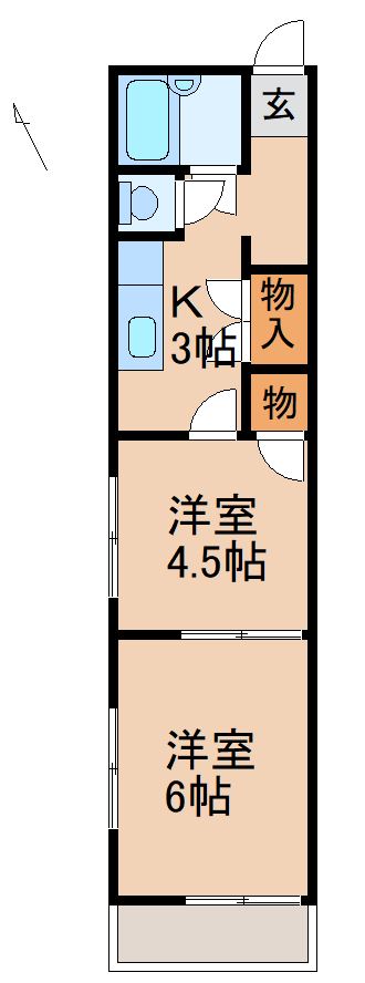 ハイツ橿山Iの間取り