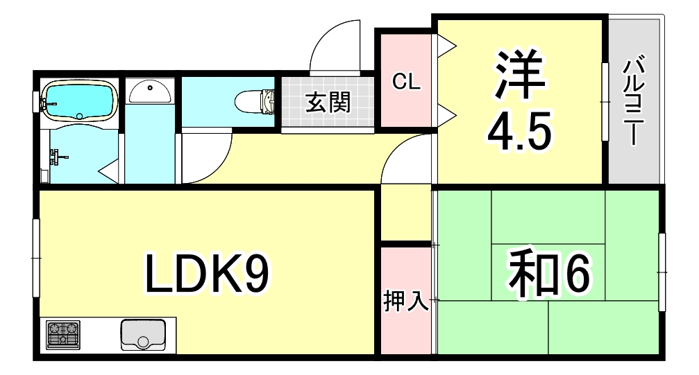 上高丸住宅D棟の間取り写真