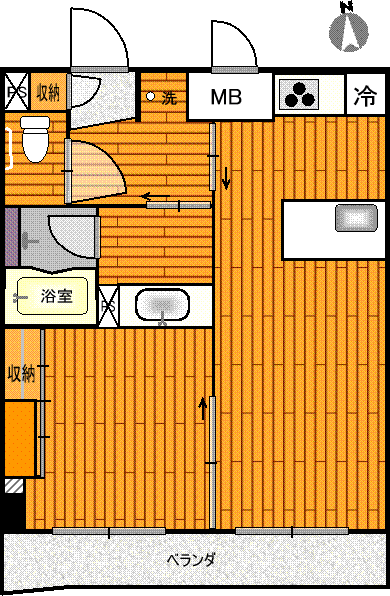 名古屋市守山区西城のマンションの間取り