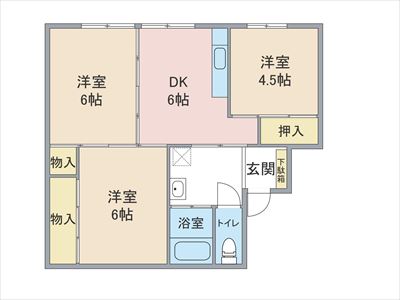 富岡トラストハイツの間取り