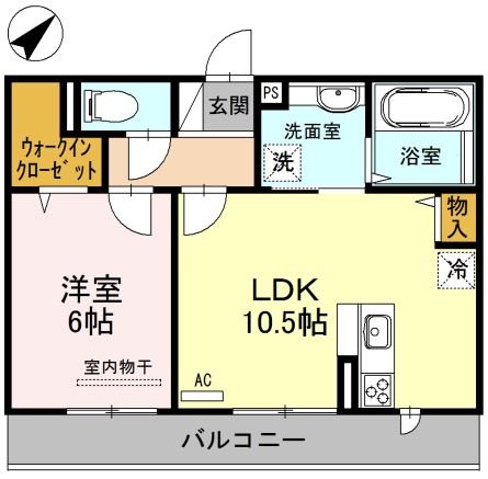 栗東市小柿のアパートの間取り