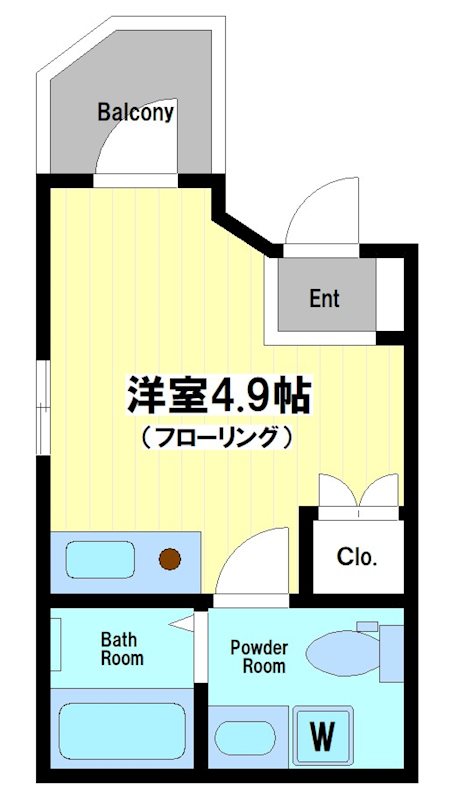 渋谷区本町のマンションの間取り