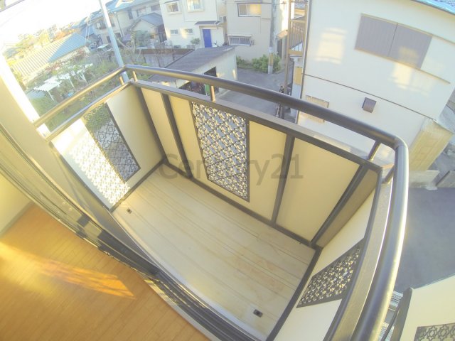 【池田市豊島北のマンションのバルコニー】