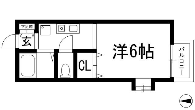 池田市豊島北のマンションの間取り