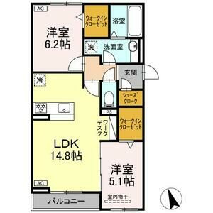 D-ROOM福光東　EASTの間取り