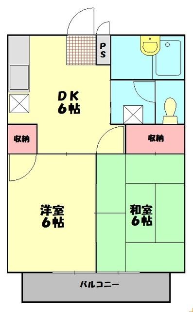 川越市大字寺尾のアパートの間取り