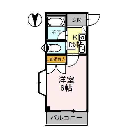 和歌山市手平のアパートの間取り