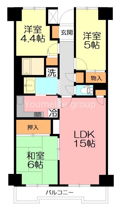 横浜市戸塚区川上町のマンションの間取り