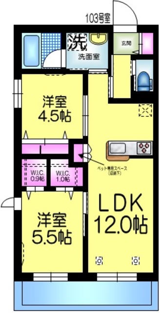 【へーベルメゾンわびすけの間取り】