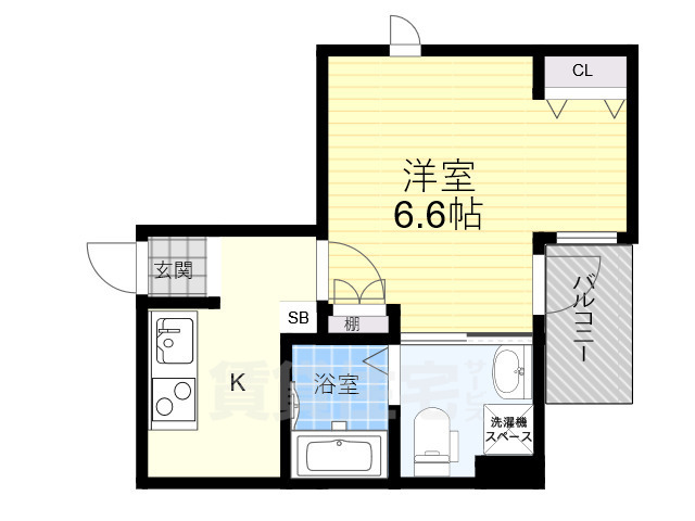 大阪市西淀川区柏里のマンションの間取り