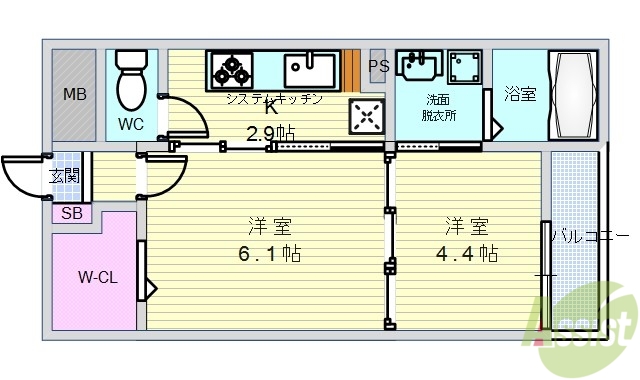 パル池田2の間取り