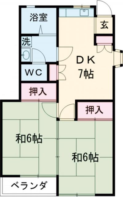 葛飾区柴又のアパートの間取り